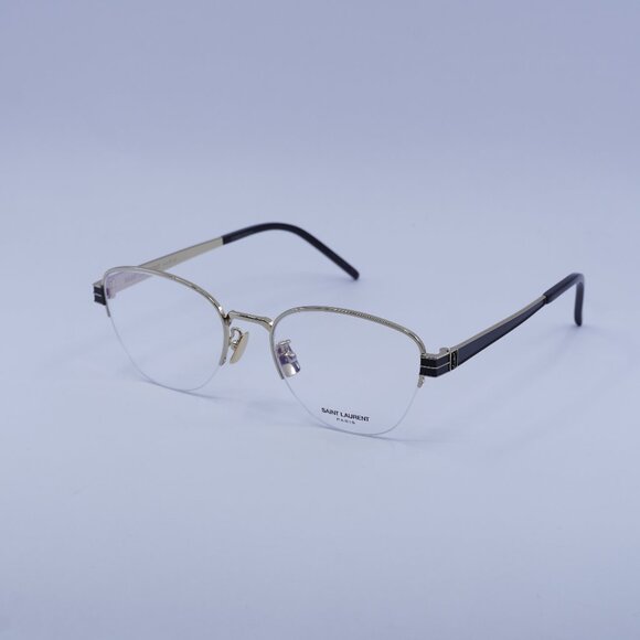 Saint Laurent SL M64 005 Eyeglasses Gold/Black 52mm Cat Eye Frame - Picture 4 of 11